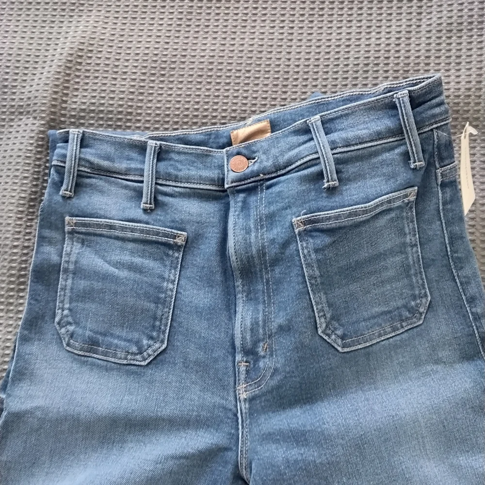 Anthropologie Blue Flare Jeans The Hustler Roller - Picture 9 of 12